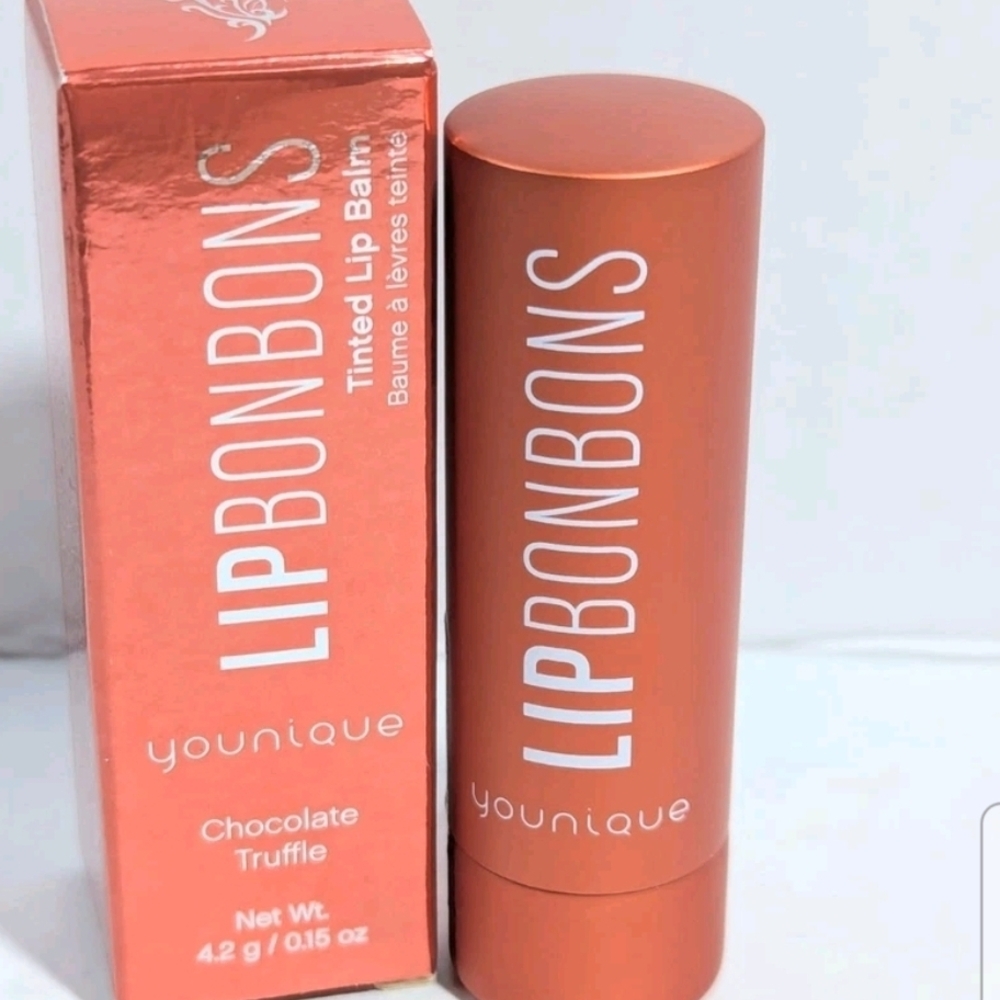 NIB Younique Lip Bonbons Tinted Lip Balm Chocolate Truffle 4.2 g Sealed